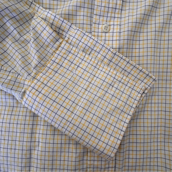 Polo Ralph Lauren Shirt Mens 16.5/42 Yellow Button Up French Cuff Preppy *FLAW - Picture 6 of 10